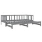 vidaXL Sofá cama extraíble madera maciza de pino gris 2x(90x200) cm vidaXL Sofá cama extraíble madera maciza de pino gris 2x(90x200) cm
