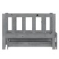 vidaXL Sofá cama extraíble madera maciza de pino gris 2x(90x200) cm vidaXL Sofá cama extraíble madera maciza de pino gris 2x(90x200) cm