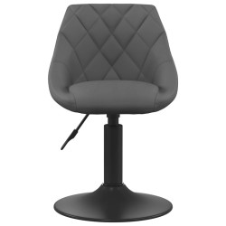 vidaXL Silla de comedor de terciopelo gris oscuro