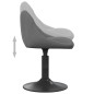 vidaXL Silla de comedor de terciopelo gris oscuro
