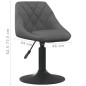 vidaXL Silla de comedor de terciopelo gris oscuro