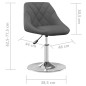 vidaXL Sillas de comedor giratorias 4 unidades terciopelo gris oscuro