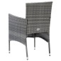 vidaXL Juego muebles jardín 3 pzas con cojines ratán sintético gris vidaXL Juego muebles jardín 3 pzas con cojines ratán sintético gris