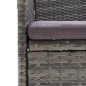 vidaXL Juego muebles jardín 3 pzas con cojines ratán sintético gris vidaXL Juego muebles jardín 3 pzas con cojines ratán sintético gris