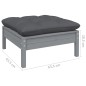 vidaXL Muebles de jardín 13 pzas con cojines antracita madera de pino