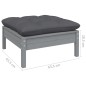 vidaXL Juego de muebles de jardín 7 pzas y cojines madera maciza pino vidaXL Juego de muebles de jardín 7 pzas y cojines madera maciza pino
