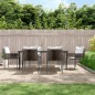 vidaXL Juego comedor jardín 7 piezas y cojines ratán sintético y acero vidaXL Juego comedor jardín 7 piezas y cojines ratán sintético y acero