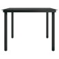 vidaXL Juego de comedor de jardín 9 piezas con cojines negro