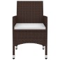 vidaXL Set comedor de jardín 3 pzas y cojines ratán sintético y vidrio vidaXL Set comedor de jardín 3 pzas y cojines ratán sintético y vidrio