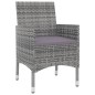 vidaXL Set comedor de jardín 5 pzas y cojines ratán sintético y vidrio vidaXL Set comedor de jardín 5 pzas y cojines ratán sintético y vidrio