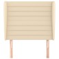 vidaXL Cabecero con orejas de tela color crema 83x23x118/128 cm vidaXL Cabecero con orejas de tela color crema 83x23x118/128 cm