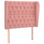 vidaXL Cabecero con orejas de terciopelo rosa 93x23x118/128 cm vidaXL Cabecero con orejas de terciopelo rosa 93x23x118/128 cm