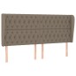 vidaXL Cabecero con orejas de tela gris taupe 183x23x118/128 cm vidaXL Cabecero con orejas de tela gris taupe 183x23x118/128 cm