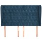 vidaXL Cabecero con orejas de terciopelo azul oscuro 147x23x118/128 cm vidaXL Cabecero con orejas de terciopelo azul oscuro 147x23x118/128 cm