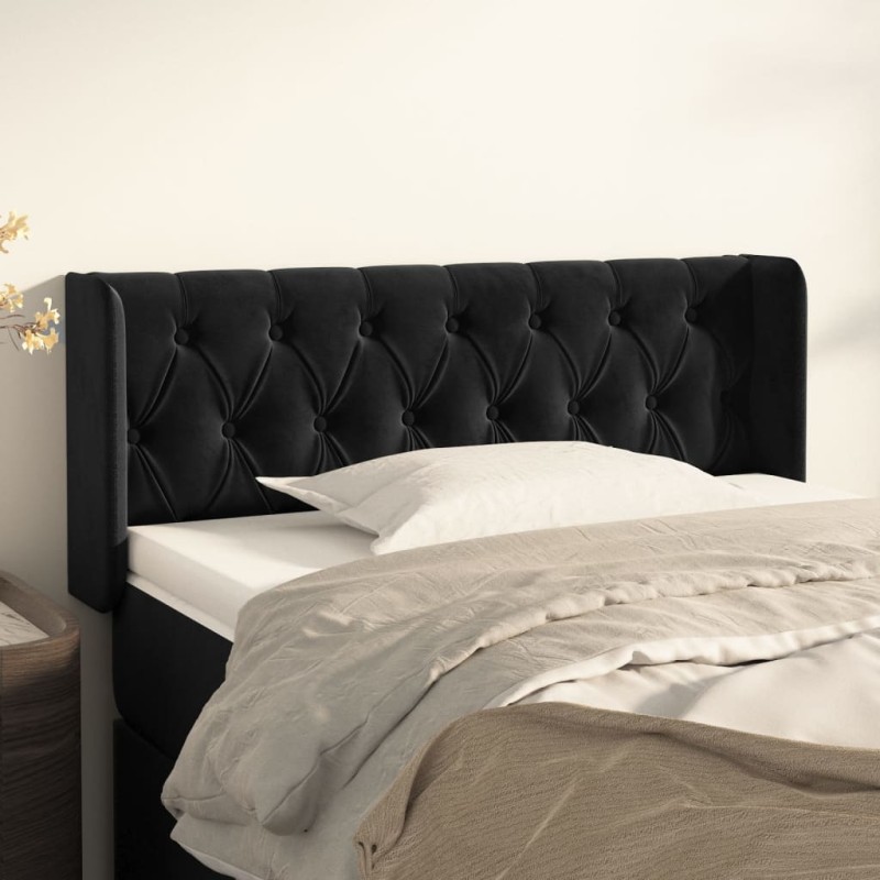 vidaXL Cabecero de terciopelo negro 103x16x78/88 cm vidaXL Cabecero de terciopelo negro 103x16x78/88 cm