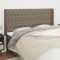 vidaXL Cabecero con orejas de tela gris taupe 183x16x118/128 cm vidaXL Cabecero con orejas de tela gris taupe 183x16x118/128 cm