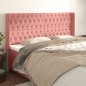 vidaXL Cabecero con orejas de terciopelo rosa 183x16x118/128 cm vidaXL Cabecero con orejas de terciopelo rosa 183x16x118/128 cm