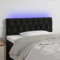 vidaXL Cabecero con LED de terciopelo negro 100x7x78/88 cm vidaXL Cabecero con LED de terciopelo negro 100x7x78/88 cm