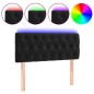 vidaXL Cabecero con LED de terciopelo negro 100x7x78/88 cm vidaXL Cabecero con LED de terciopelo negro 100x7x78/88 cm