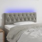 vidaXL Cabecero con LED de terciopelo gris claro 100x7x78/88 cm vidaXL Cabecero con LED de terciopelo gris claro 100x7x78/88 cm