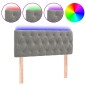 vidaXL Cabecero con LED de terciopelo gris claro 100x7x78/88 cm vidaXL Cabecero con LED de terciopelo gris claro 100x7x78/88 cm