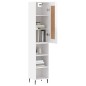 vidaXL Aparador alto madera contrachapada blanco brillo 34,5x34x180 cm vidaXL Aparador alto madera contrachapada blanco brillo 34,5x34x180 cm