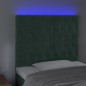 vidaXL Cabecero con luces LED terciopelo verde oscuro 90x7x118/128 cm vidaXL Cabecero con luces LED terciopelo verde oscuro 90x7x118/128 cm