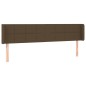 vidaXL Cabecero con LED de tela marrón oscuro 183x16x78/88 cm