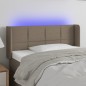 vidaXL Cabecero con LED de tela gris taupe 103x16x78/88 cm vidaXL Cabecero con LED de tela gris taupe 103x16x78/88 cm