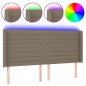 vidaXL Cabecero con LED de tela gris taupe 163x16x118/128 cm vidaXL Cabecero con LED de tela gris taupe 163x16x118/128 cm