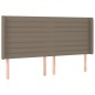 vidaXL Cabecero con LED de tela gris taupe 163x16x118/128 cm vidaXL Cabecero con LED de tela gris taupe 163x16x118/128 cm