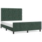 vidaXL Estructura cama con cabecero terciopelo verde oscuro 140x200 cm vidaXL Estructura cama con cabecero terciopelo verde oscuro 140x200 cm