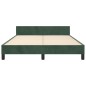 vidaXL Estructura cama con cabecero terciopelo verde oscuro 140x200 cm vidaXL Estructura cama con cabecero terciopelo verde oscuro 140x200 cm