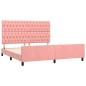 vidaXL Estructura de cama con cabecero de terciopelo rosa 180x200 cm vidaXL Estructura de cama con cabecero de terciopelo rosa 180x200 cm