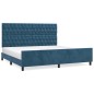 vidaXL Estructura cama con cabecero terciopelo azul oscuro 200x200 cm