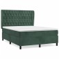 vidaXL Cama box spring con colchón terciopelo verde oscuro 140x200 cm vidaXL Cama box spring con colchón terciopelo verde oscuro 140x200 cm