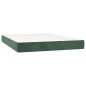 vidaXL Cama box spring con colchón terciopelo verde oscuro 140x200 cm vidaXL Cama box spring con colchón terciopelo verde oscuro 140x200 cm