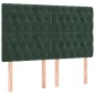 vidaXL Cama box spring con colchón terciopelo verde oscuro 140x200 cm vidaXL Cama box spring con colchón terciopelo verde oscuro 140x200 cm