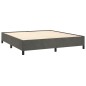 vidaXL Cama box spring con colchón terciopelo gris oscuro 180x200 cm vidaXL Cama box spring con colchón terciopelo gris oscuro 180x200 cm