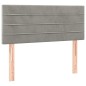 vidaXL Cama box spring con colchón terciopelo gris claro 100x200 cm