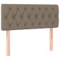 vidaXL Cama box spring colchón y luces LED tela gris taupe 90x190 cm vidaXL Cama box spring colchón y luces LED tela gris taupe 90x190 cm