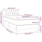 vidaXL Cama box spring colchón y luces LED tela gris taupe 90x190 cm vidaXL Cama box spring colchón y luces LED tela gris taupe 90x190 cm