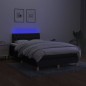 vidaXL Cama box spring con colchón LED tela negro 120x200 cm vidaXL Cama box spring con colchón LED tela negro 120x200 cm