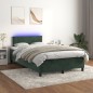 vidaXL Cama box spring colchón y LED terciopelo verde oscuro 120x200cm vidaXL Cama box spring colchón y LED terciopelo verde oscuro 120x200cm
