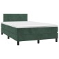 vidaXL Cama box spring colchón y LED terciopelo verde oscuro 120x200cm vidaXL Cama box spring colchón y LED terciopelo verde oscuro 120x200cm