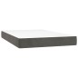 vidaXL Cama box spring colchón y LED terciopelo gris oscuro 120x200 cm vidaXL Cama box spring colchón y LED terciopelo gris oscuro 120x200 cm