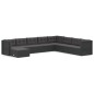 vidaXL Set de muebles de jardín 9 pzas y cojines ratán sintético negro vidaXL Set de muebles de jardín 9 pzas y cojines ratán sintético negro