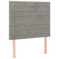 vidaXL Cama box spring colchón y LED terciopelo gris claro 80x200 cm vidaXL Cama box spring colchón y LED terciopelo gris claro 80x200 cm