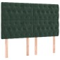 vidaXL Cama box spring colchón y LED terciopelo verde oscuro 140x200cm vidaXL Cama box spring colchón y LED terciopelo verde oscuro 140x200cm