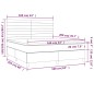 vidaXL Cama box spring colchón y LED terciopelo rosa 160x200 cm vidaXL Cama box spring colchón y LED terciopelo rosa 160x200 cm